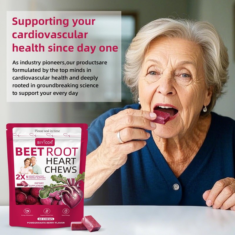 Beet Root Chews for Circulation & Heart Support – 700mg