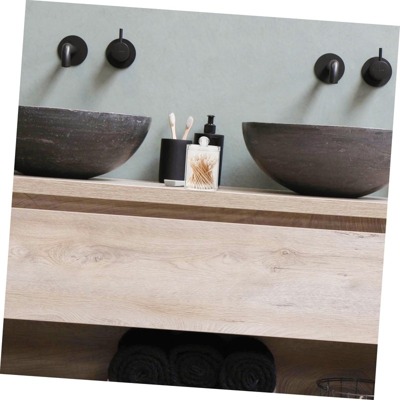 Ciieeo 4pcs Cotton Pad Jars with Lid Versatile Bathroom Organizers