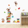 decalmile Monkey Wall Decals Animals Kids Learning Wall Stickers Baby