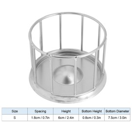 Reptile Food Dish,Reptile Food Bowl, Round Railing Shape Tortoise Dish Tortoise Food Water Dish Feeder Bowl, Stainless Steel Tray Dispenser, Water Tray Pet Supplies for Home Tortoise Pet Store (S)