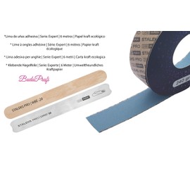 Staleks Pro Refill Nail File on Roll, Donut, Bobbi Nail, Exclusive, Case, 8 m, Pro Expert Base (Grit 240)