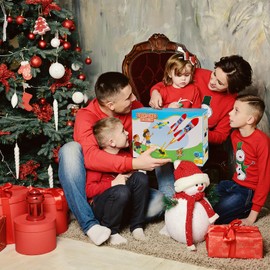 Milifox Rocket Toy Double with 6 Foam Rockets, Rocket Toy for Children - Outdoor Toy Rocket Power Launcher Rocket Air Pressure