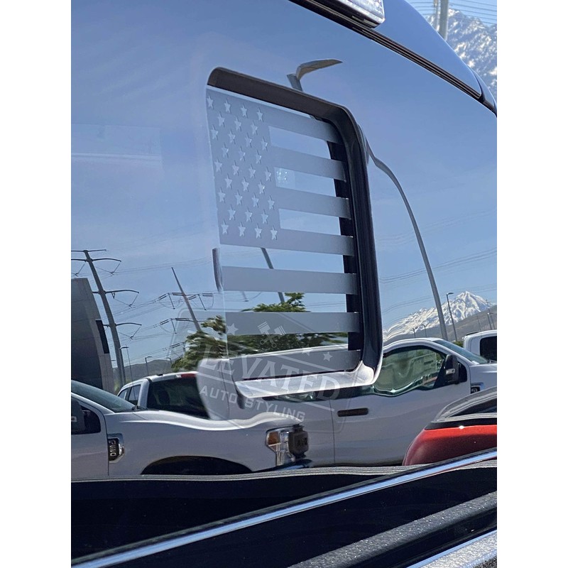 ELEVATED AUTO STYLING - Rear Middle Window American Flag Decal