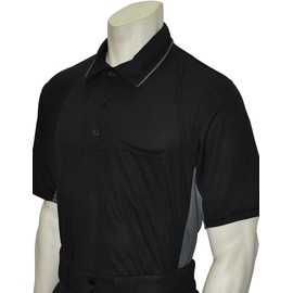 Smitty Major League Style Umpire Shirt - Performance Mesh Fabric (Black, Medium)