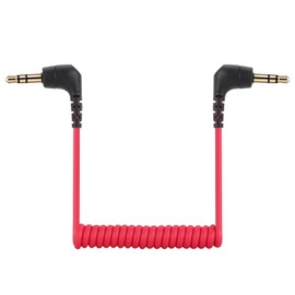 Replacement Wrapped SC2 Cable 3.5mm Stereo TRS Male to 3.5mm Male Stereo TRS Output Connector Cable Connects Audio Mixer/Microphones to Camera/Recorders