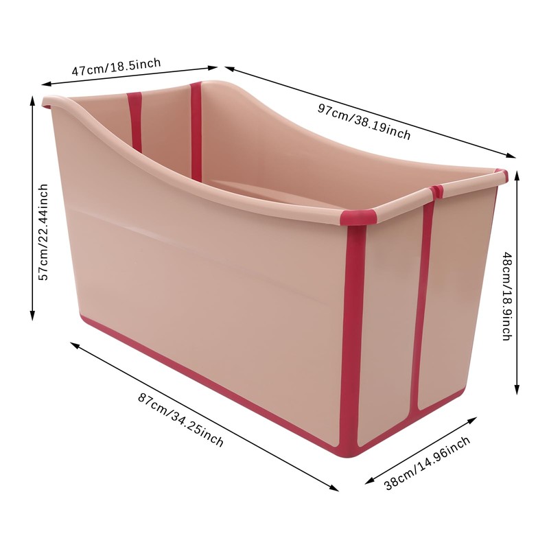 Foldable Bathtub, Portable Folding Bathtub Mini Collapsible Bathtub 22.45gal Capacity