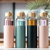 wangsdjy 21oz Glass Water Bottle with Silicone Sleeve & Bamboo