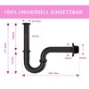 DETBOM Universal Siphon for Washbasin (Long Dip Pipe), Drain Pipe
