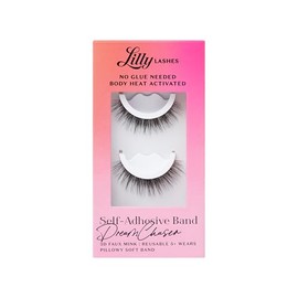Lilly Lashes Pestañas Autoadhesivas (Medias Pestañas), Sin Necesidad de Pegamento Activadas por Calor Corporal, Reutilizables hasta 5 Veces, Fáciles de Aplicar y Quitar (Dreamchaser)