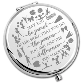 PLITI Cheerleader Gift Cheer Mom Gift May You Be Proud of The Work That You Do Cheer Compact Mirror (Be Proud Cheer CM)