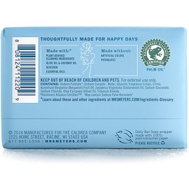 Mrs. Meyer’s Clean Day Bar Soap, RainWater Scent, 5.3 Ounce