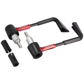 Daytona 92451 Motorcycle Lever Guard, Universal (Handle Inner Diameter 0.6 - 0.7 inches (14 - 19 mm), Left and Right Set, Red