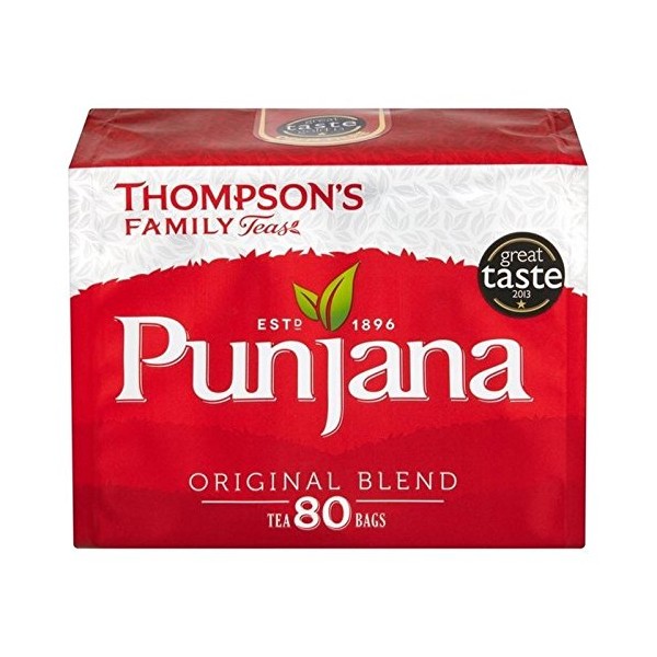 Thompsons Punjana Tea Bags 80 per pack - Pack of 2