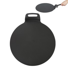 Grilleroy 13 Inch Cast Iron Tawa Dosa Pan with Handle – PreSeasoned Pizza Pan Nonstick Round Griddle for Oven, Grill & Stovetop, Baking