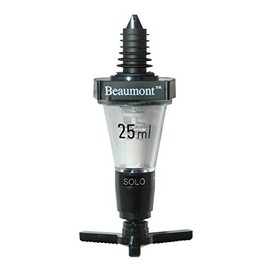 Beaumont 3103 25ml Classical Solo Spirit Measure Optic, Black
