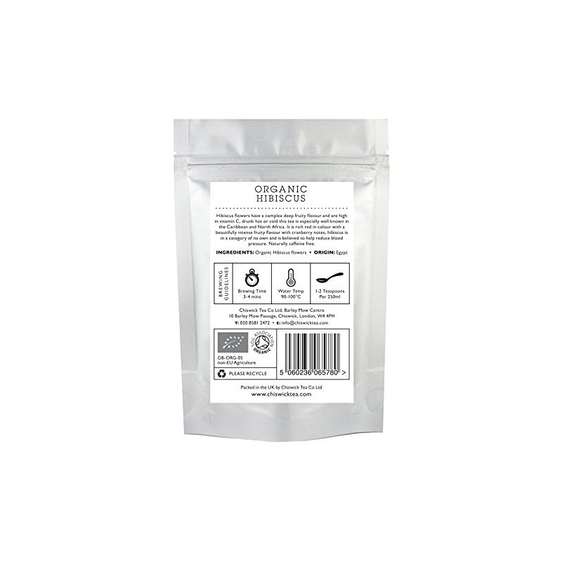Organic Hibiscus Flowers Premium Loose Leaf Herbal Tea - Chiswick