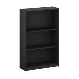 FURINNO JAYA Simple Home 3-Tier Adjustable Shelf Bookcase, Black