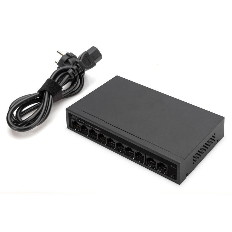 DIGITUS PoE Network Switch - 10 Port - Fast Ethernet