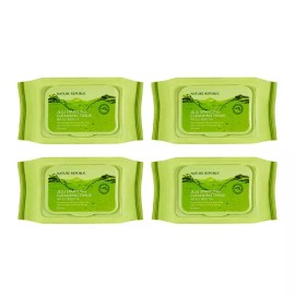 Nature Republic [4개 묶음] 네이처리퍼블릭 제주 탄산 클렌징 티슈 (총 200매) [4-Pack] Nature Republic Jeju Carbonated Cleansing Tissue (Total 200 Sheets) [Single Option PK2617]