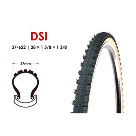 28 Zoll Fahrrad Reifen 37-622 Gravel Cross Retro 28×1 3/8 Mantel Tire braun schwarz