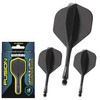 WINMAU Fusion Solid Black Medium Intergrated Dart Flight and Shaft