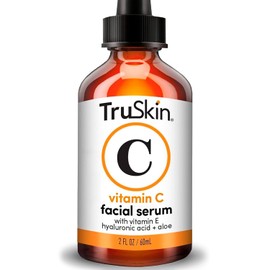 TruSkin - Suero facial con vitamina C, suero facial antienvejecimiento con vitamina C, ácido hialurónico, vitamina E y más, suero iluminador para manchas oscuras, tono de piel uniforme, área de los