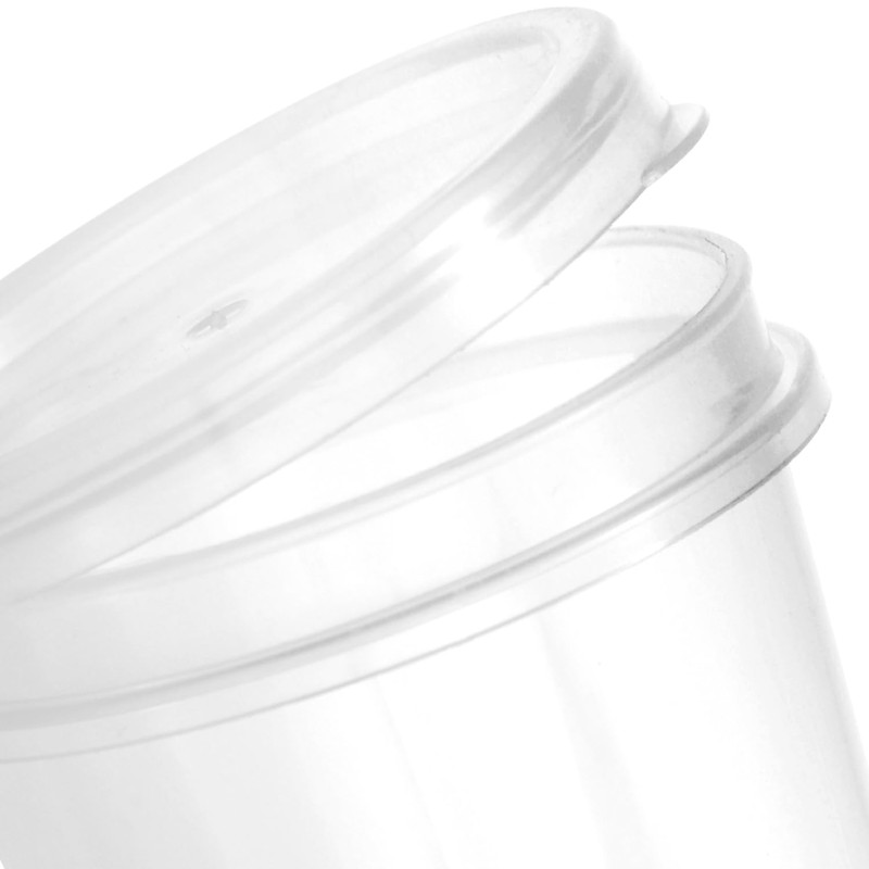 com-four® 48 x Storage Containers with Lids, Universal Plastic Containers