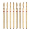 sourcing map 8pcs 200-230 Grits Diamond Grinding Bit 2.1mm Oval