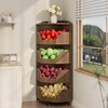 4-Tier Corner Fruit and Vegetable Storage Rack Snack Rack
