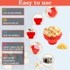 Fglmctsh The Original Microwave Popcorn Popper, Silicone Popcorn Maker Collapsible
