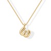 PAVOI 14K Gold Plated Dainty Chunky Bubble Initial Letter Pendant