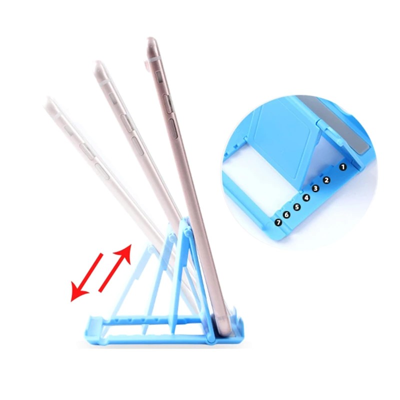 Yjcnelcr Non-Slip Holder Folding Tablet Stand Foldable Multi-Angle Pocket Desktop