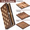 Wooden Chess Game, 3-in-1 Magnetic Chess Game, Chess Board Set,