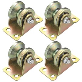 Pack of 4 Pulleys for Ropes, V-Groove Roller Wheel, Pulley, Lifting Crane, Pulley, Pulley, Pulley, Heavy Duty Castors for Washing Line, Pulley System, Roller Shutters, Inverted