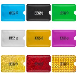 9 Pcs RFID Blocking Sleeves Credit Card Protector RFID Card Holder Identity Card Protectors Credit Card Holder for Women Men