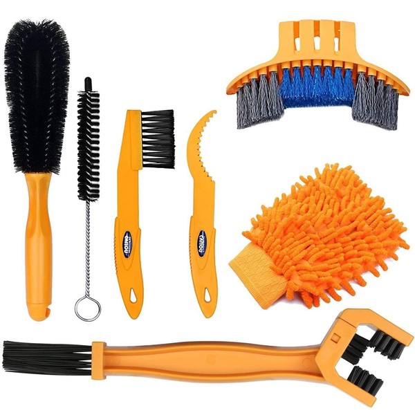7pcs Bicycle Cleaning Tools Set, Bicycle Clean Brush Kit Suitable