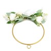 Floral Hoop Metal Ring Wreath Artificial Wall Hanging Wreath for