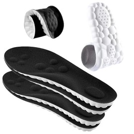 2 pares de plantillas Cloud para hombres y mujeres – Plantilla 4D Cloud Technology – Plantillas súper suaves y cómodas, plantillas de espuma viscoelás