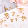 40 Pcs Metal Bow Charms for Jewelry Making, 10 Styles