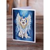 Caroline's Treasures White German Shepherd My Angel Greeting Cards Pack