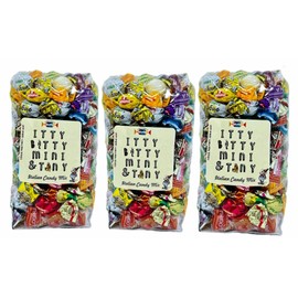 Italian Mini Candy Mix (Itty Bitty Minny & Tiny) - Total wt. 30(Oz), Include: 3 pck of Itty Bitty Mini Mix,