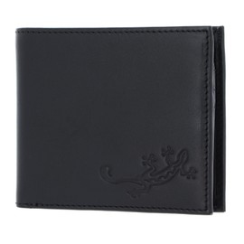 Oxmox Leather Wallet RFID Protect, Lizard Embossed Black, Classic