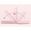 Pink Foldable Hair Comb - Compact Travel Brush for Purses