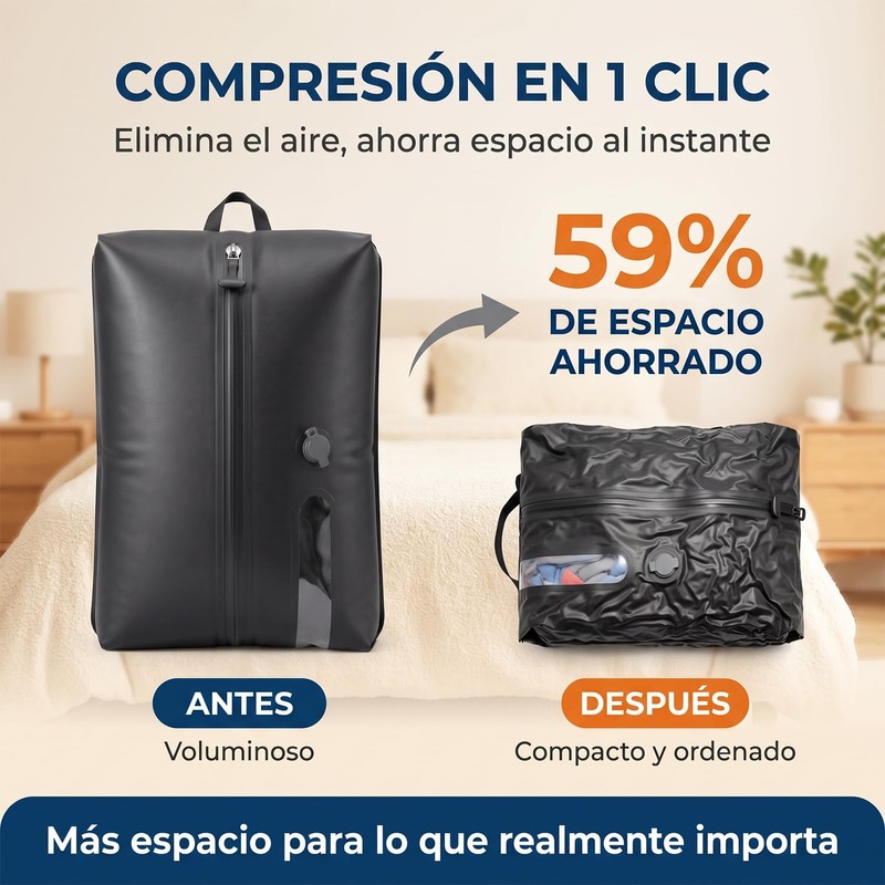 2PCS Bolsas de Compresión para Viaje con 22L, Bolsa de