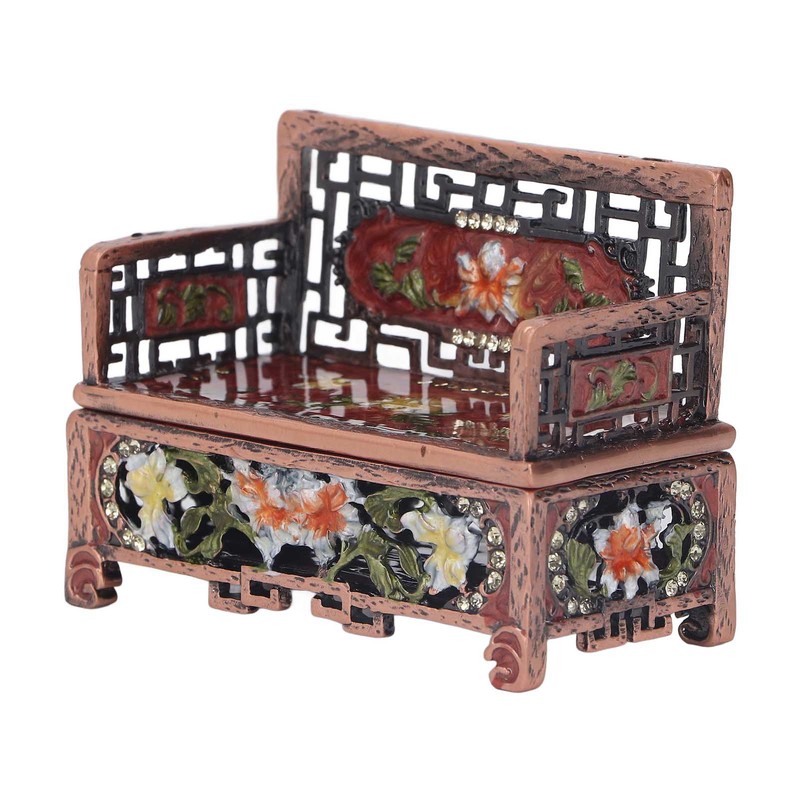 Vintage Jewelry Box Antique Sofa Shape Desktop Jewelry Box Trinket