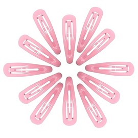 Topkids Accessories 12pc Snap Clips 5cm / 2" Snap Hair Clips Women Girls Kids Sectioning Slide Hair Grip Styling Fine Hair Thick Hair Bendies Sleepies School Uniform Colours Epoxy (Baby Pink)