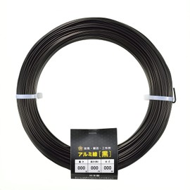 Hanakatsu Aluminum Wire, Black, 33.2 oz (1,000 g) Roll, 0.2 inches (4.0 mm) x 99.2 ft (2