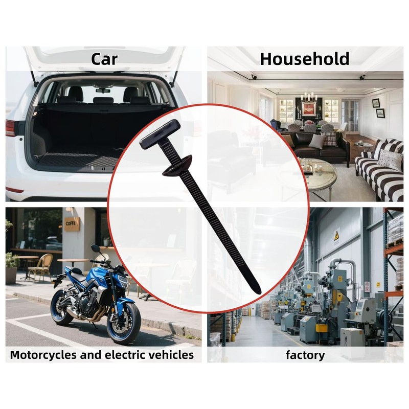 Upgraded Nylon Universal Cable Tie Buckle, 200Pcs Heavy Duty Self-Locking