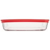 Pyrex 1075430 Refractario para Almacenamiento Capacidad 3 Tazas Tapa Roja