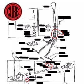 CUBE Speed - W58 R154 Factory Shifter BUSHING REBUILD KIT for SC300 & Soarer